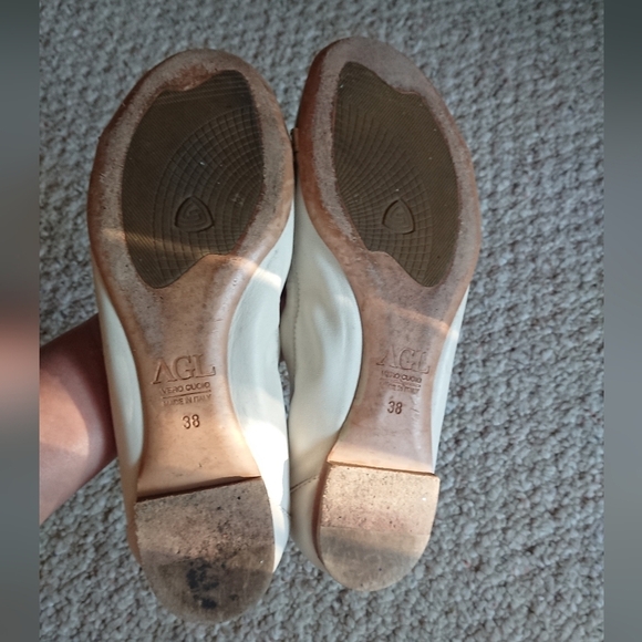 Attilio Giusti Leombruni Monika Ballet Flats Taupe cap & white leather size 37.5 - Picture 14 of 14